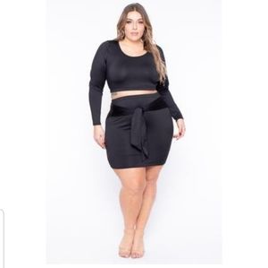 Mini Skirt Crop Top Set